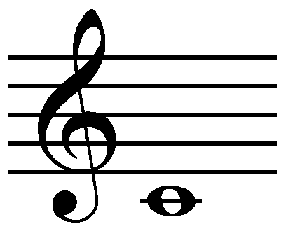 Treble Clef with middle C
